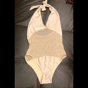 At Swim halter one-piece swimsuit